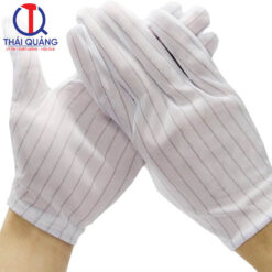 Găng tay chống tĩnh điện (dùng một lần, trắng kẻ sọc)