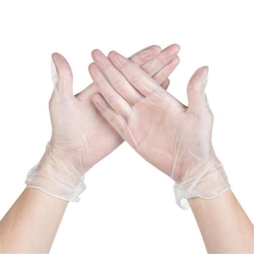 Găng tay Vinyl màu trắng