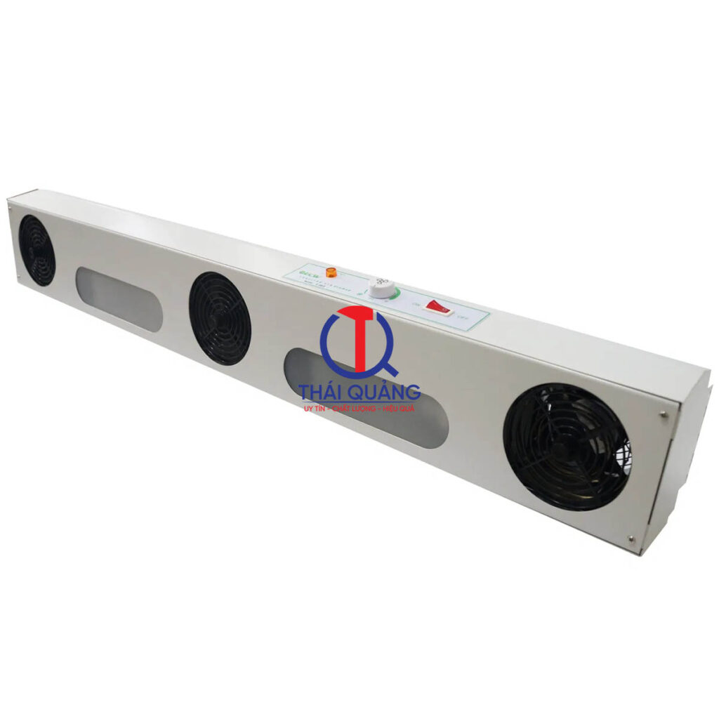 Quạt thổi ion khử tĩnh điện 3 cửa, có đèn
