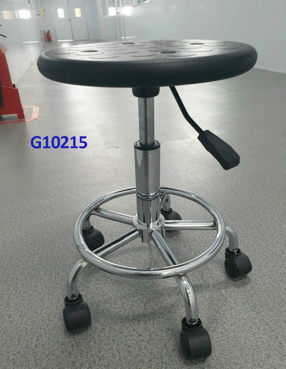 G10215 ghế 4 lỗ, trục 140, chân thép mạ, bánh xe - ảnh thực tế