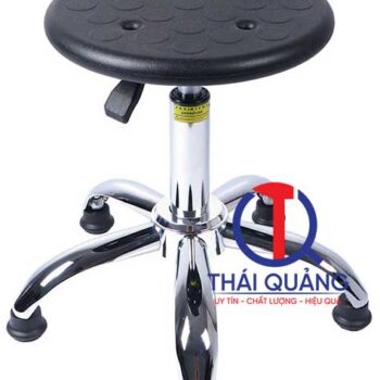 Ghế đôn phòng sạch, mặt ghế 4 lỗ, chân sao, thép mạ