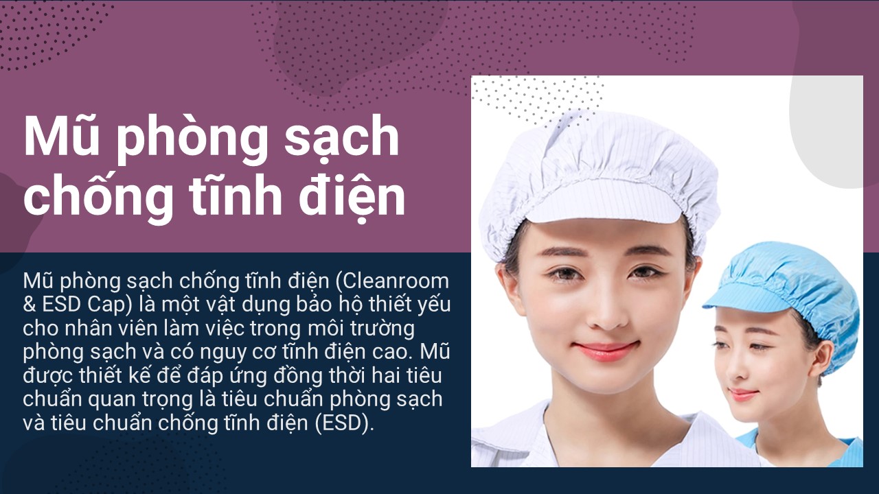 Giới thiệu về mũ phòng sạch chống tĩnh điện