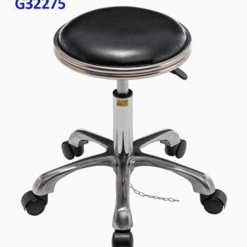 G32275 Ghế Mặt da lồi có vành đen, Chiều cao 42-53cm (trục 140), Chân đúc to, Bánh xe di chuyển
