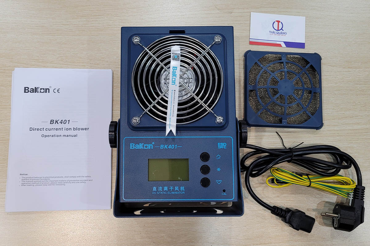 Thái Quảng cung cấp quạt thổi ion BK401 Bakon với đầy đủ phụ kiện