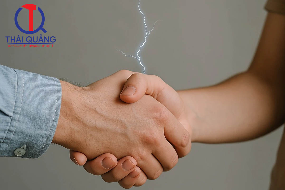 Cảm giác giật điện nhẹ khi bắt tay là do hiện tượng tĩnh điện