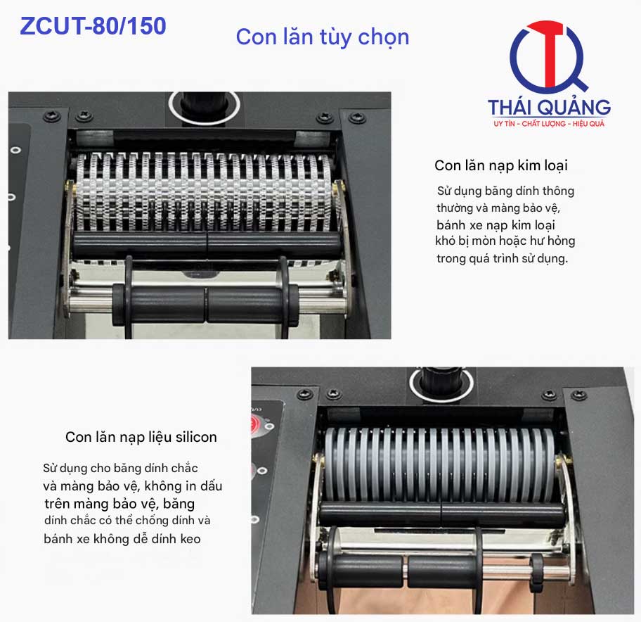 ZCUT-80 và 150 Con lăn tùy chọn