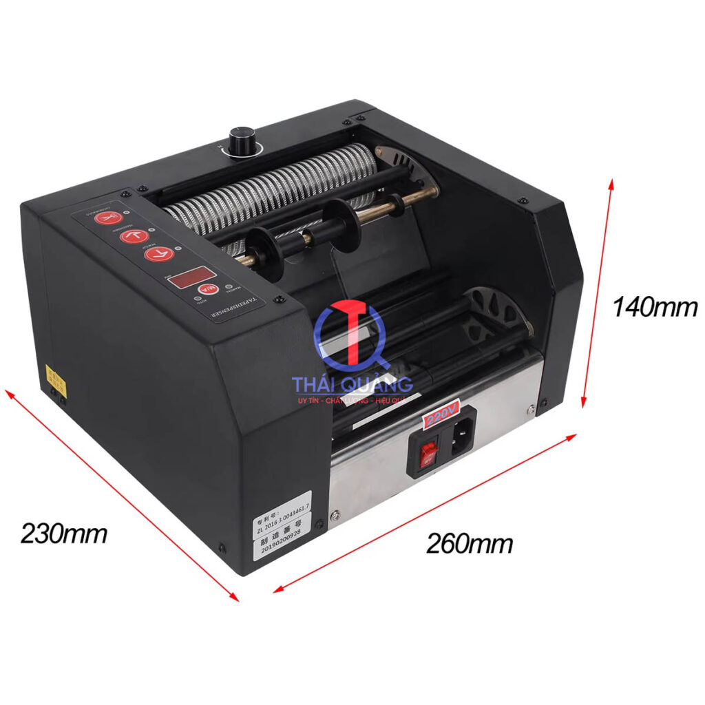 Kích thước máy cắt băng keo ZCUT-150