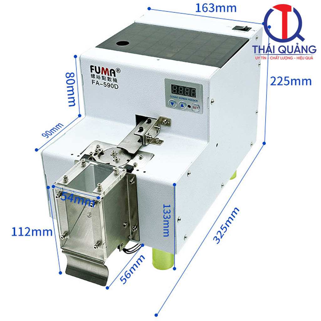 Kích thước máy đếm cấp vít tự động FA-590D