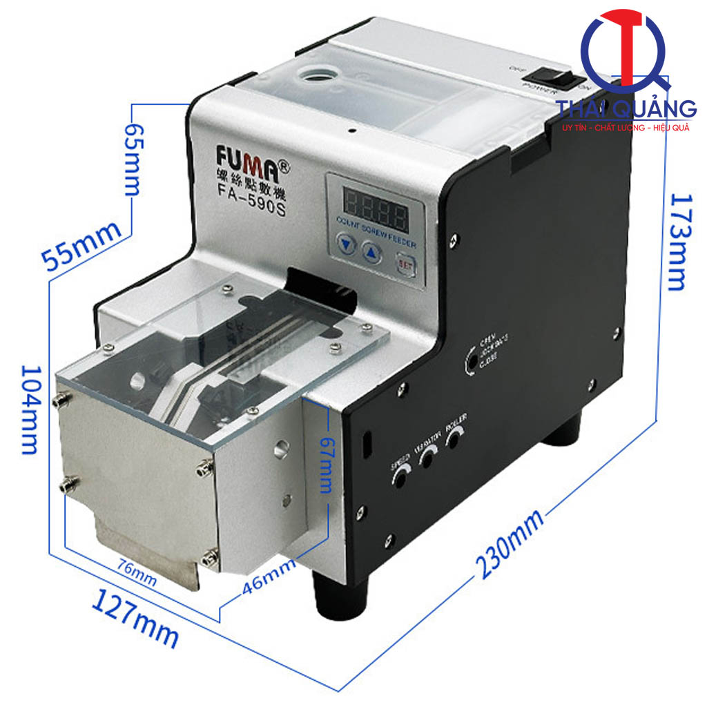 Kích thước máy đếm cấp vít tự động FA-590S