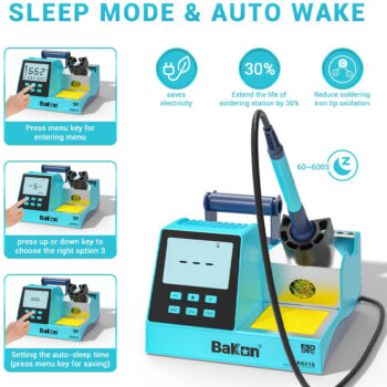 Chế độ ngủ tự động của trạm hàn thiếc BK601S Bakon