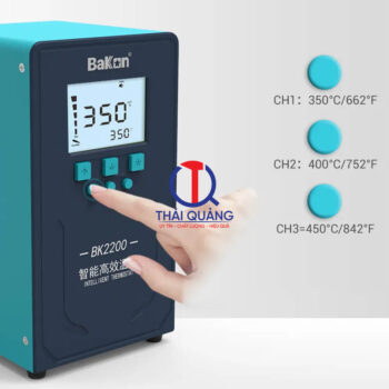 Trạm hàn thiếc BK2200 Bakon với 3 kênh đặt nhiệt độ