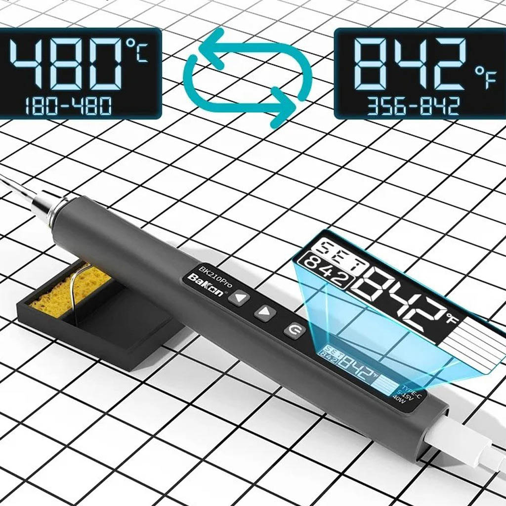 BK210Pro hỗ trợ chuyển đổi giữa độ C và độ F