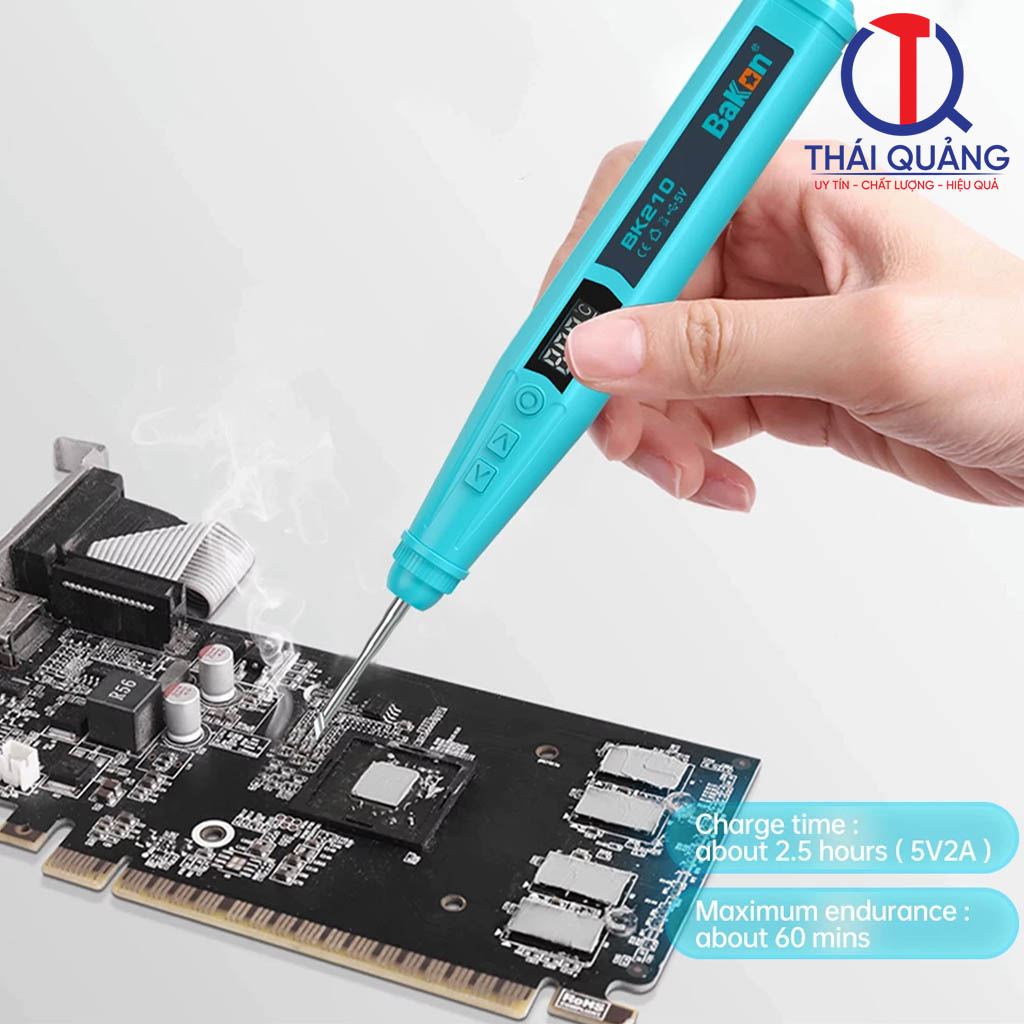 Sử dụng bút hàn BK210 Bakon sửa chữa bo mạch