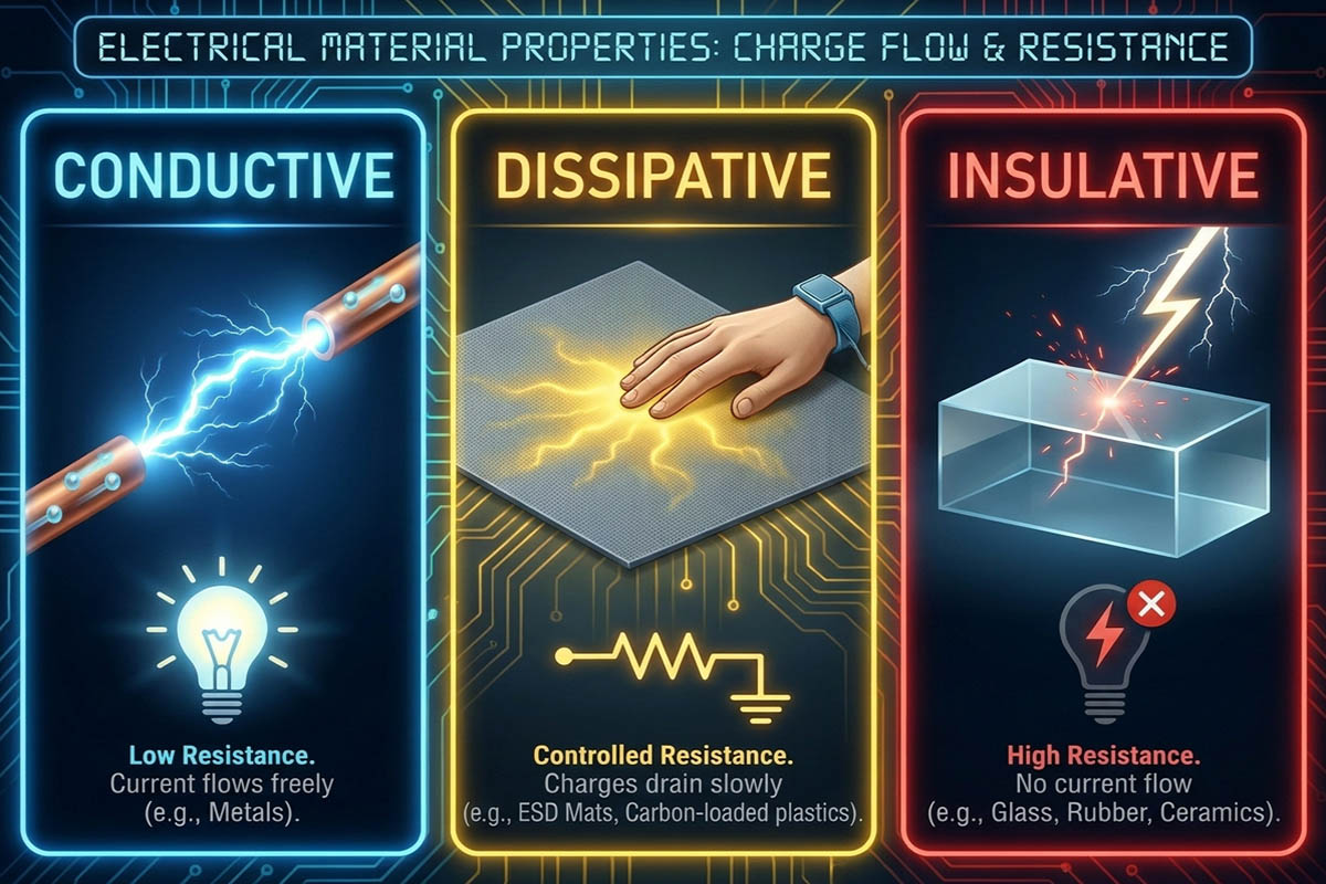 Conductive, Dissipative và Insulative