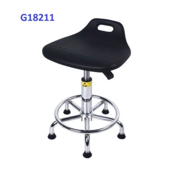 G18211 Ghế mặt 8 lỗ trơn, Chiều cao 42-53cm (trục 140), Chân nấm thép mạ có vành, Bánh cố định