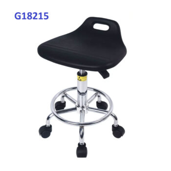 G18215 Ghế mặt 8 lỗ trơn, Chiều cao 42-53cm (trục 140), Chân nấm thép mạ có vành, Bánh xe di chuyển