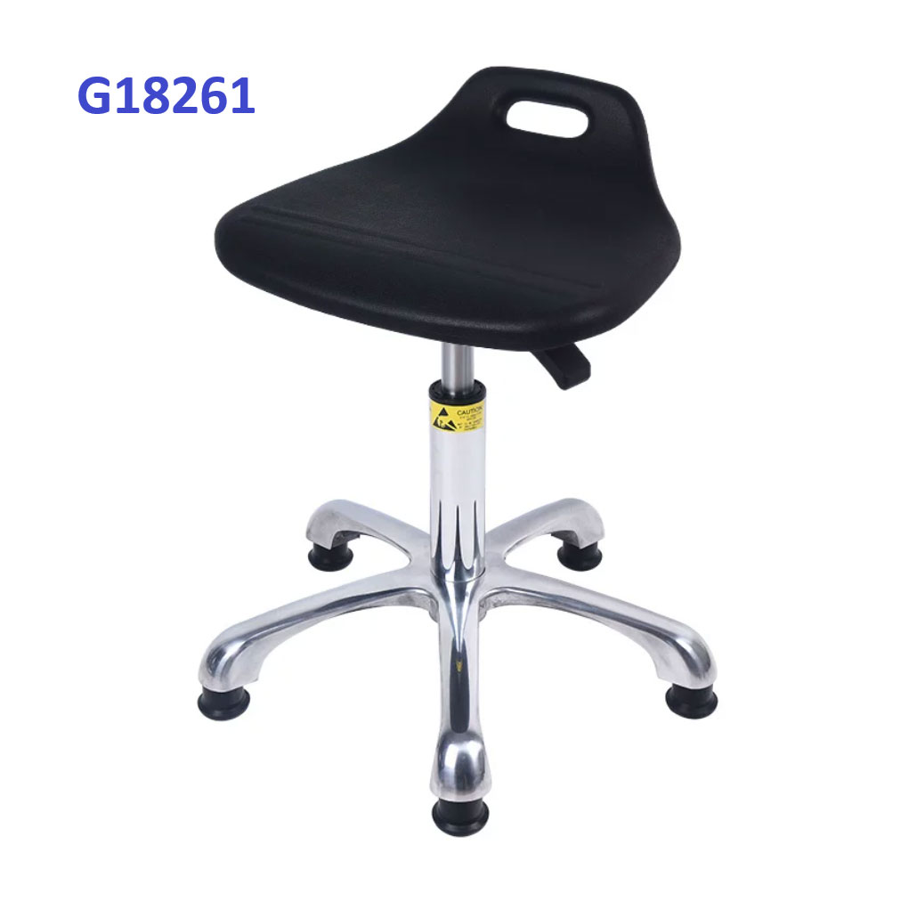 G18261 Ghế mặt 8 lỗ trơn, Chiều cao 42-53cm (trục 140), Chân đúc nhỏ, Bánh cố định