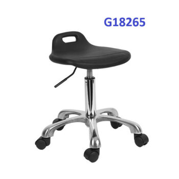 G18265 Ghế mặt 8 lỗ trơn, Chiều cao 42-53cm (trục 140), Chân đúc nhỏ, Bánh xe di chuyển