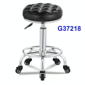 G37218 Ghế mặt da múi (ghế spa), Chiều cao 42-53cm (trục 140), Chân nấm thép mạ có vành, Bánh xe nhỏ