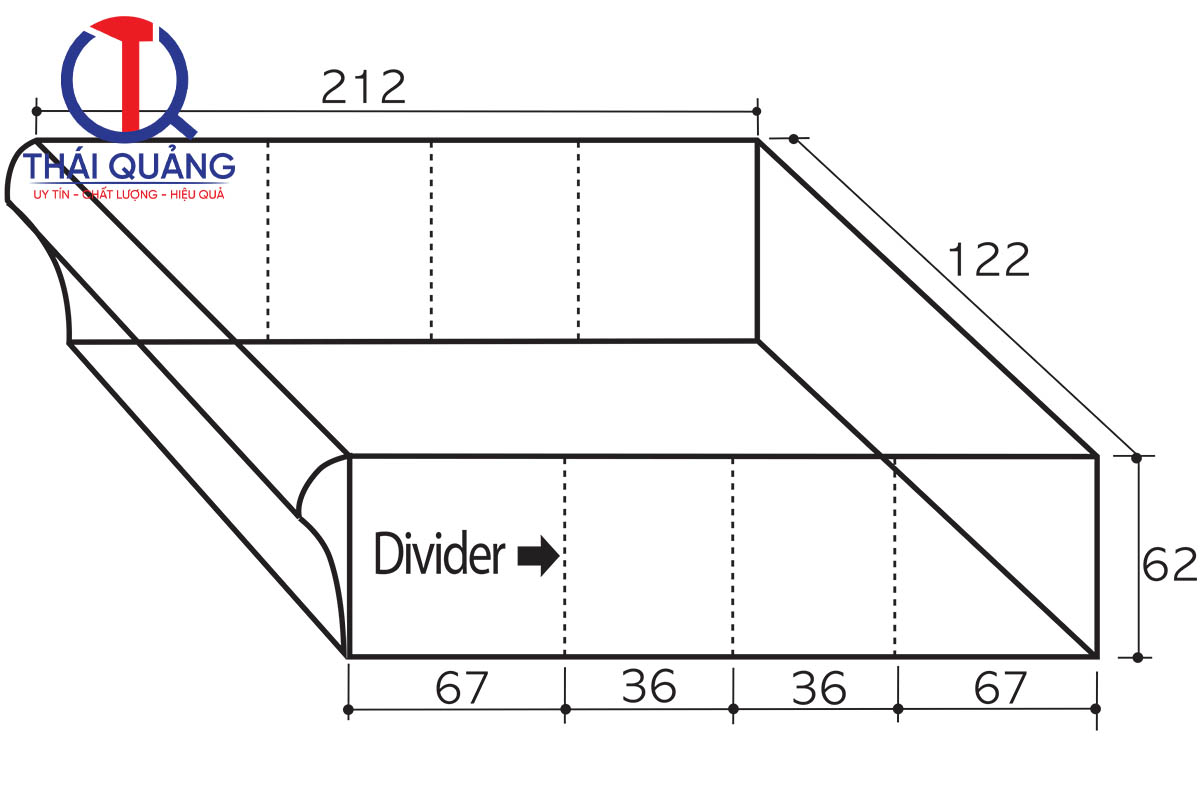 Kích thước ngăn kéo CA 502, CA 507
