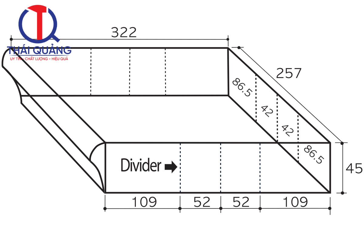 Kích thước ngăn kéo CA 505