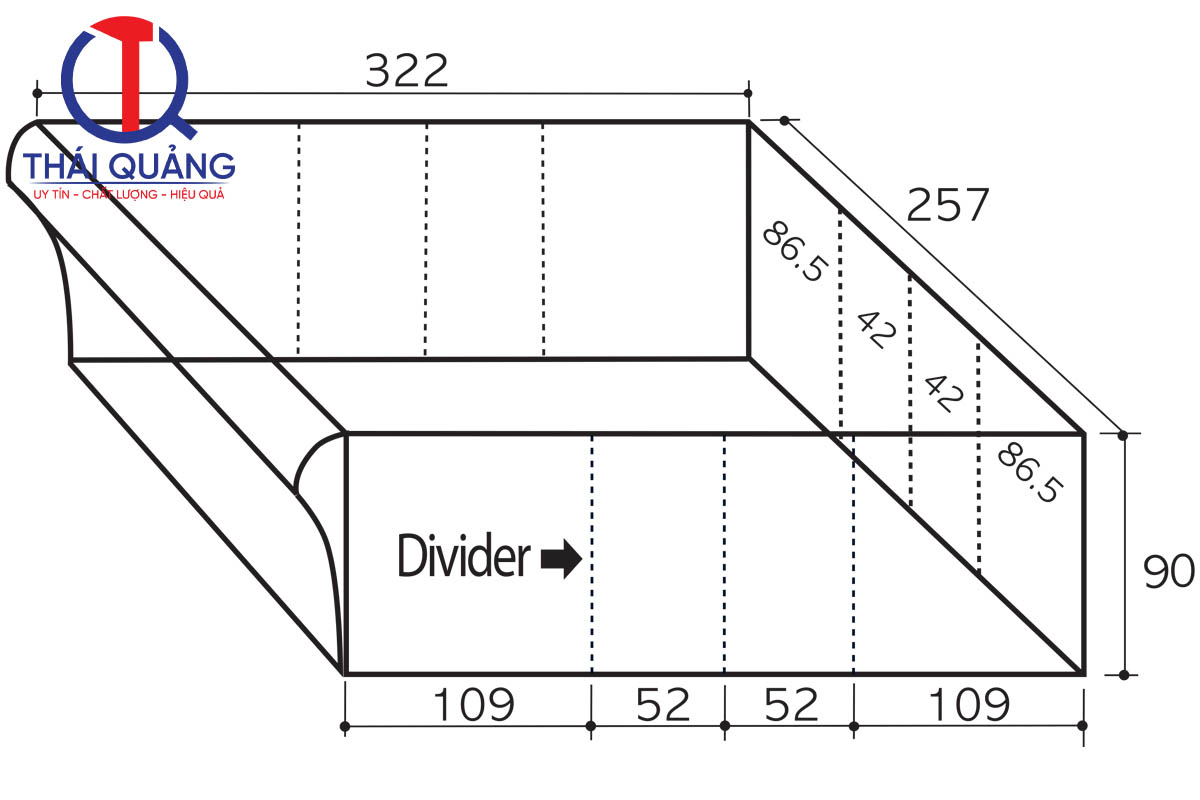 Kích thước ngăn kéo CA 506