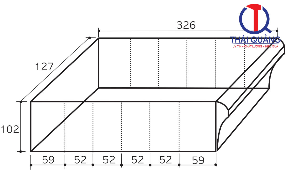 Kích thước ngăn kéo CA 514