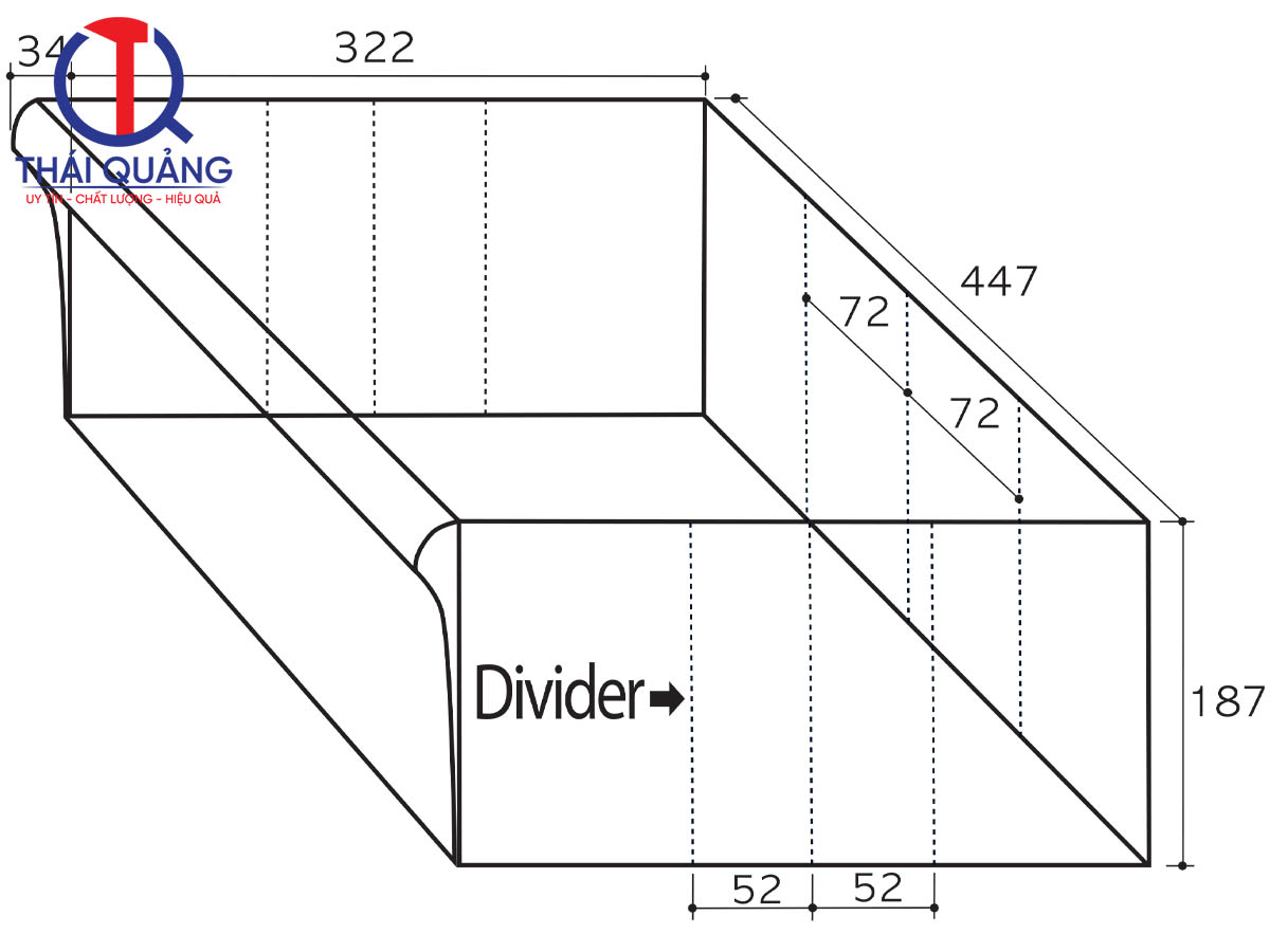 Kích thước ngăn kéo CA 526