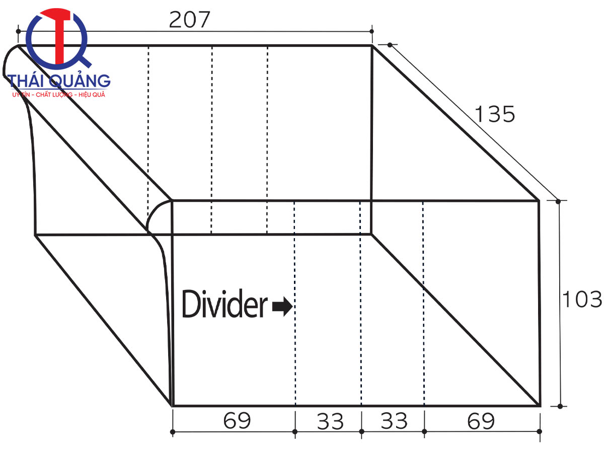 Kích thước ngăn kéo CA 550
