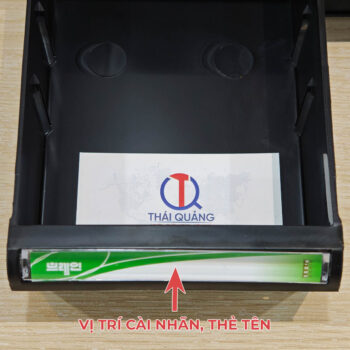 Vị trí cài nhãn, thẻ tên trên hộp nhựa ESD ChoongAng Brain