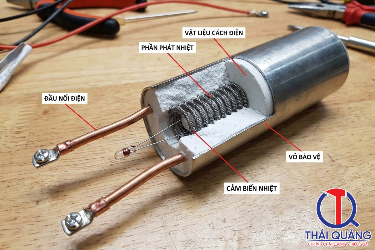 Cấu tạo cơ bản của lõi gia nhiệt (loại thanh điện trở nhiệt)