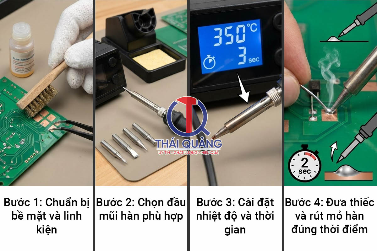 Quy trình hàn thiếc để tạo mối hàn đẹp