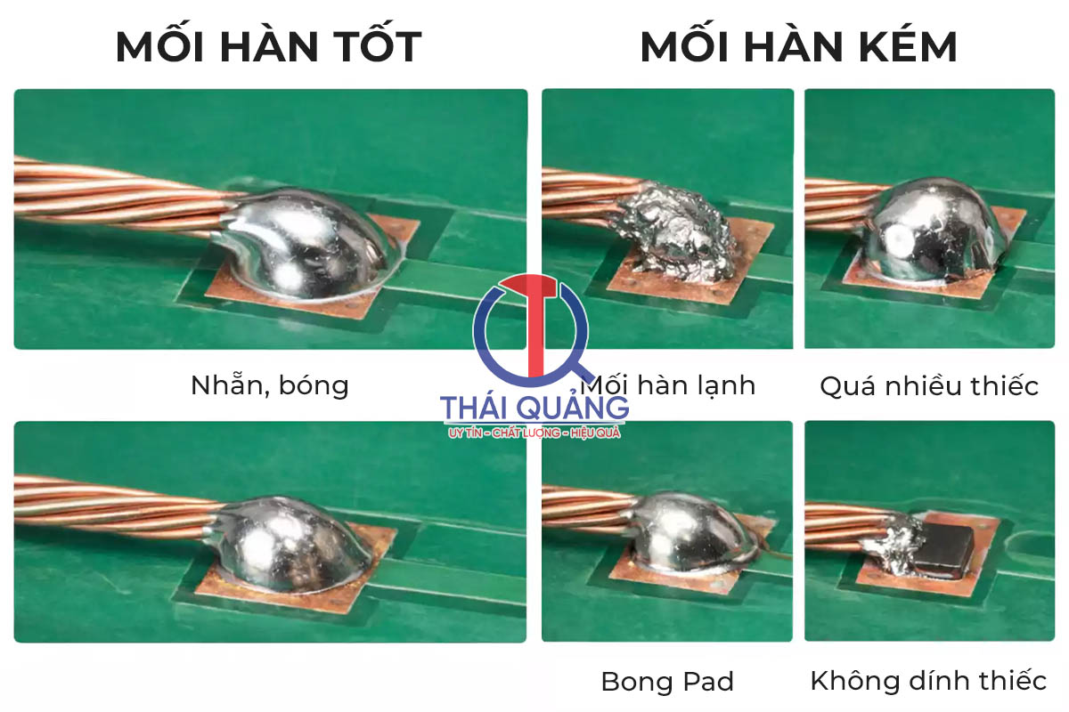 So sánh mối hàn tốt và mối hàn kém