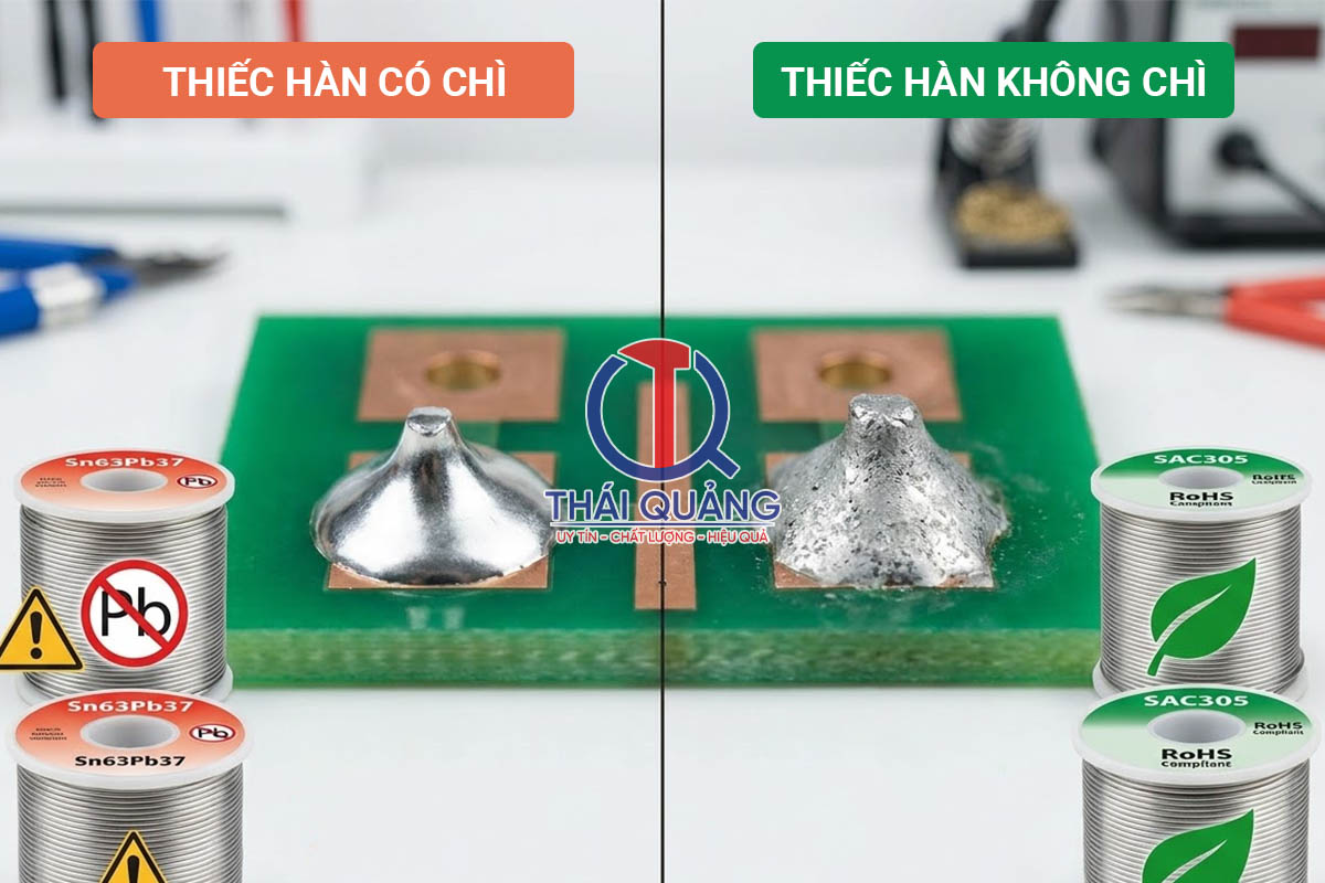 Thiếc không chì (RoHS) thường an toàn hơn thiếc có chì